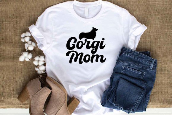 Corgi Mom Svg Design for T-Shirt Designs and Graphics