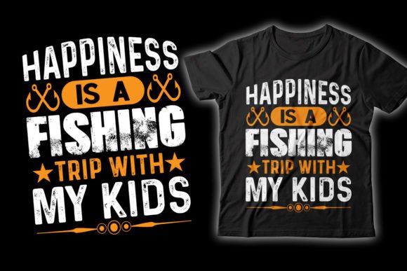 Happiness Fishing Dad T-Shirt Design: A Graphic Review for Brands