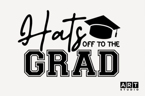 Hats of to the Grad SVG - Graduation Graphics for Crafts