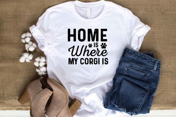 Home is Where My Corgi Is SVG Design for Blogs and Websites