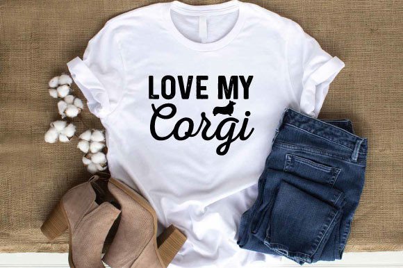 Love My Corgi Svg Design for T-Shirt Designs and Graphics
