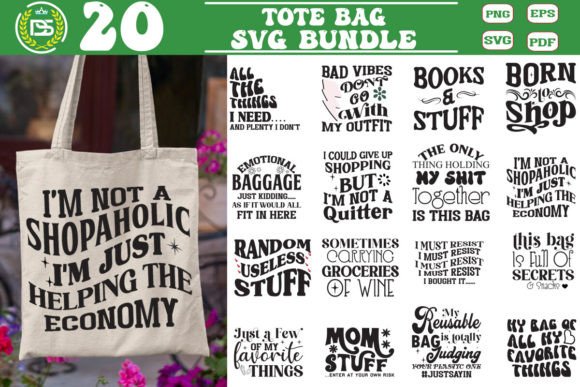 Tote Bag SVG Bundle for Crafts and Graphics